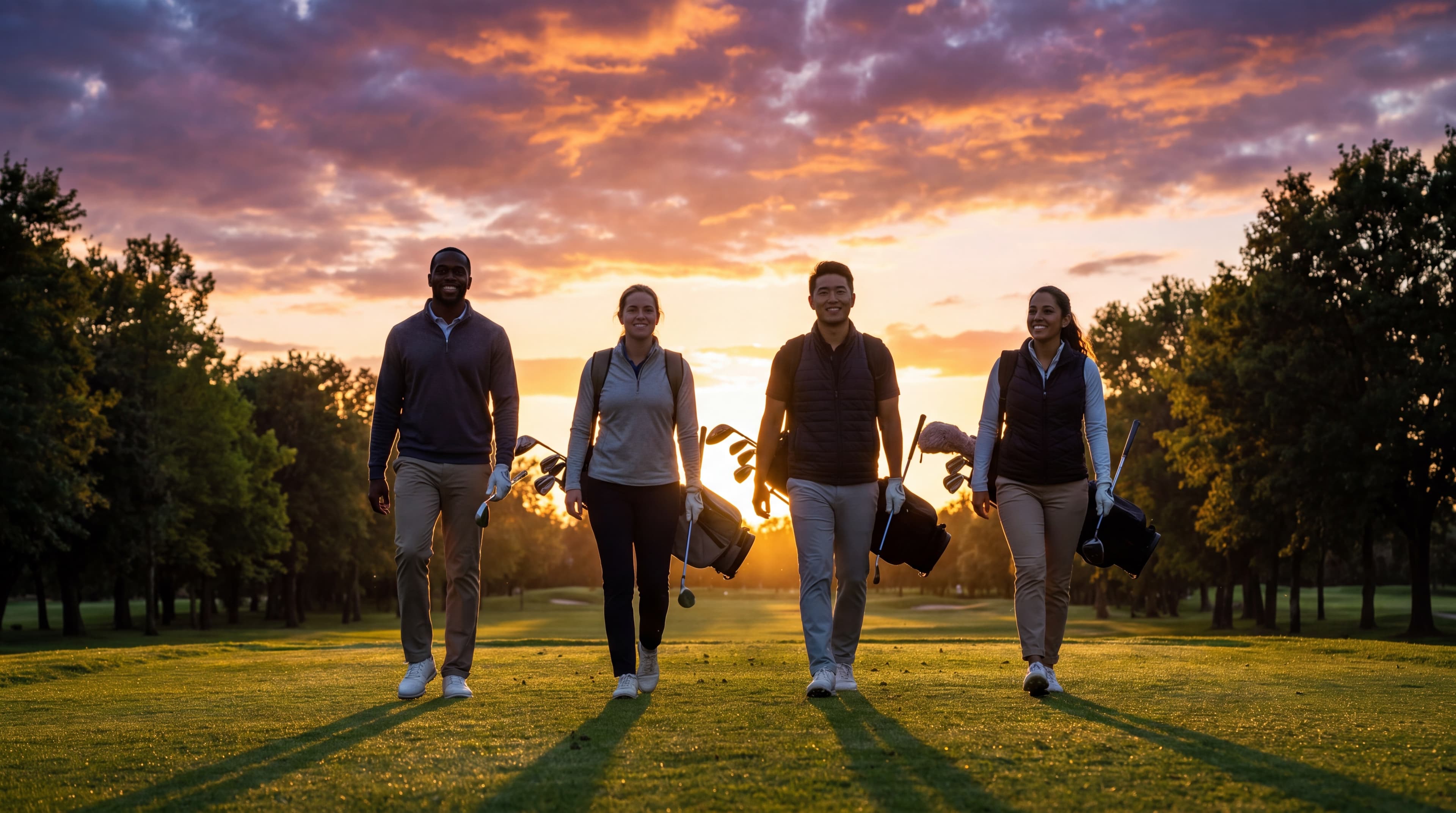 Golfers on the course at Tee Off For a Cause